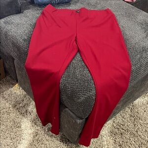 Kasper Vibrant Red Straight Leg Pants